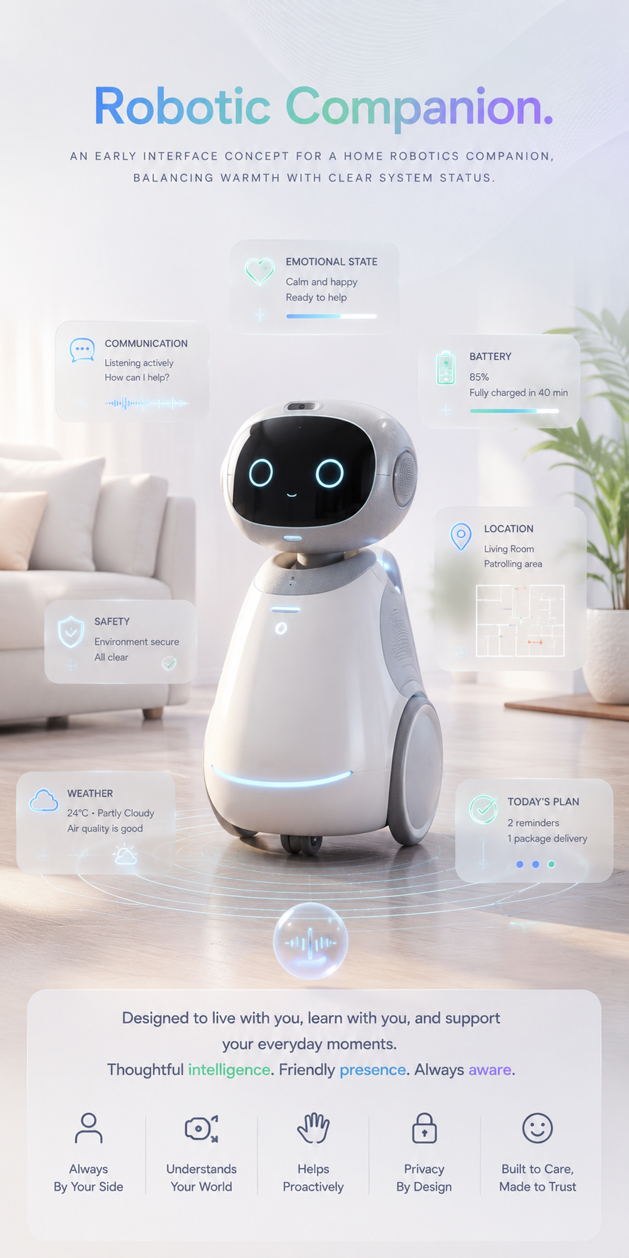 Placeholder concept artwork for Robotic Companion, a robotics interface